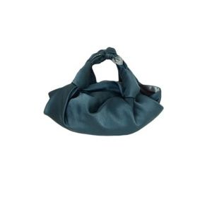 The Row Blue Satin Small "Ascot" Tote Bag